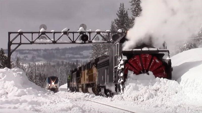 Snow Plow Clears the Tracks!