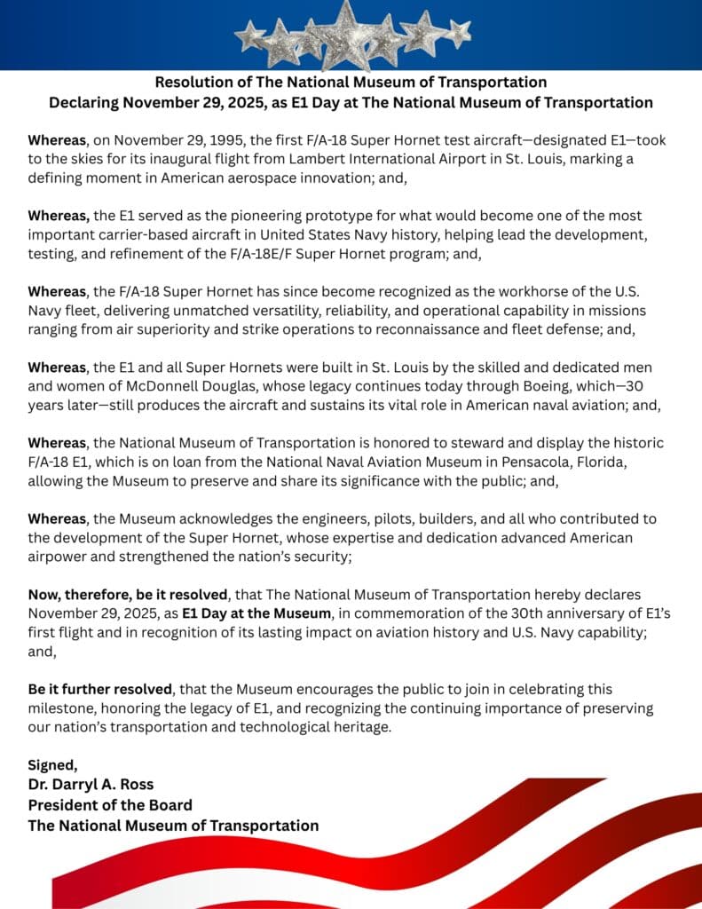 Resolution E1 Day at TNMOT Super Hornet F/A-18 November 29 2025